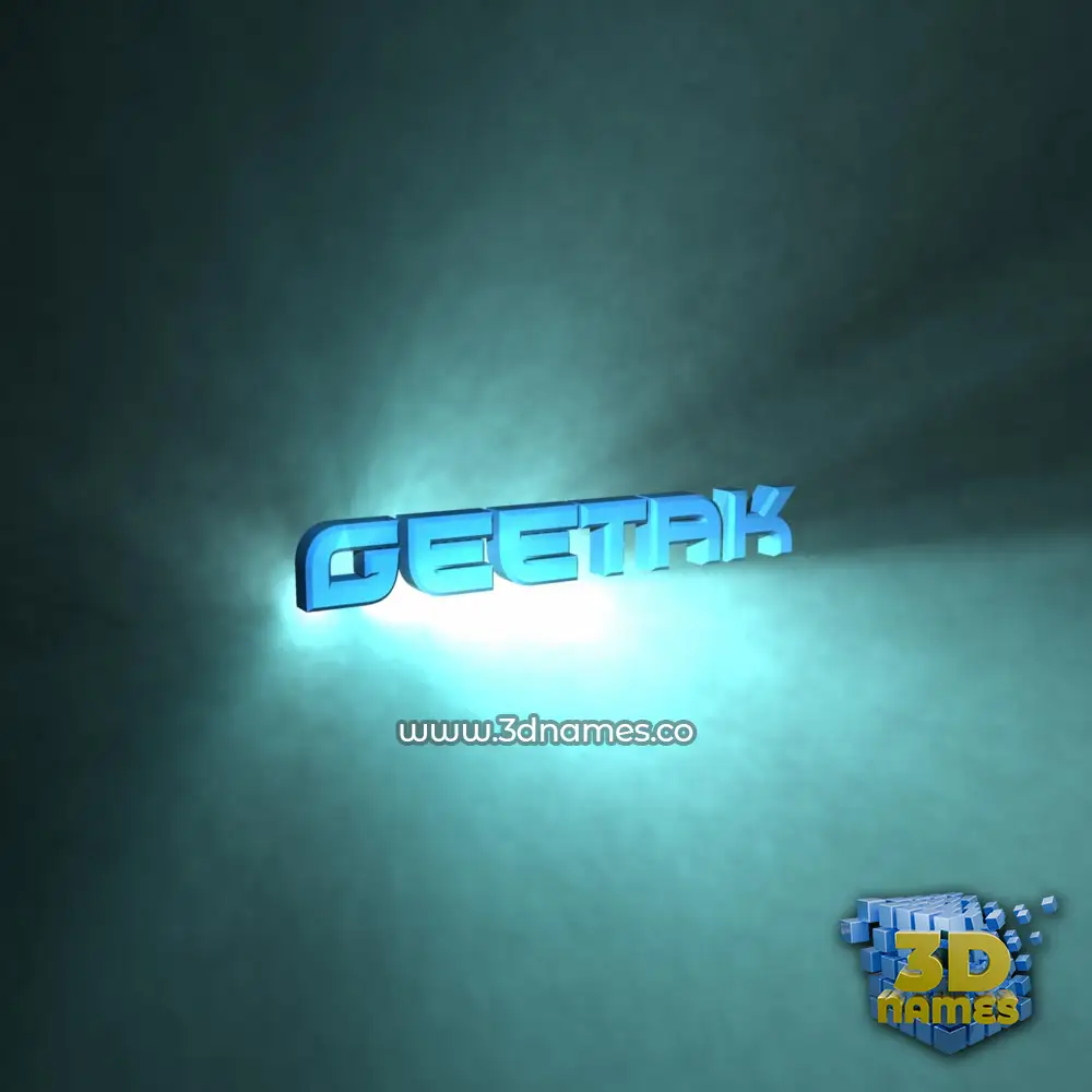 geetak in Light Shine style - 3D name wallpaper