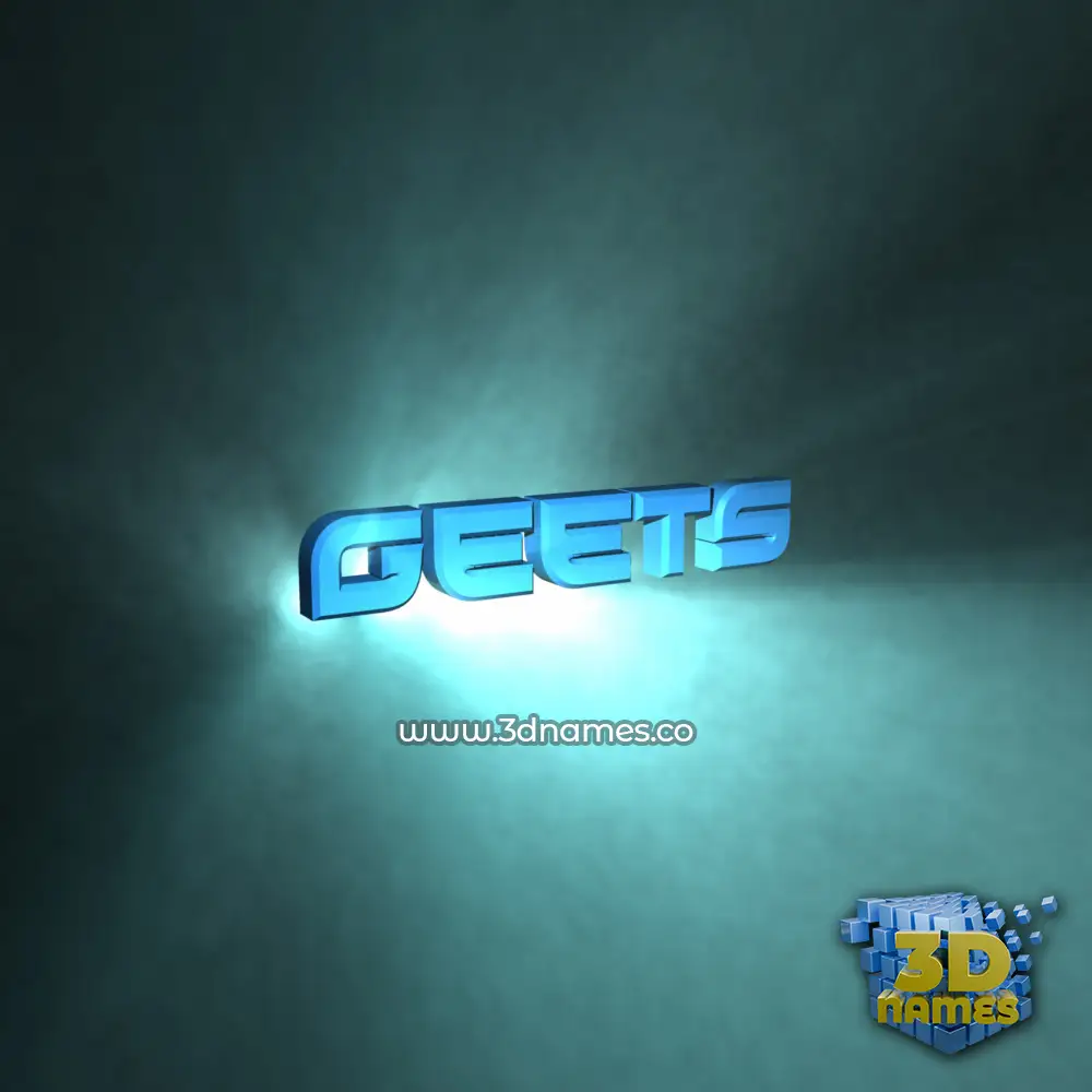 geets in Light Shine style - 3D name wallpaper