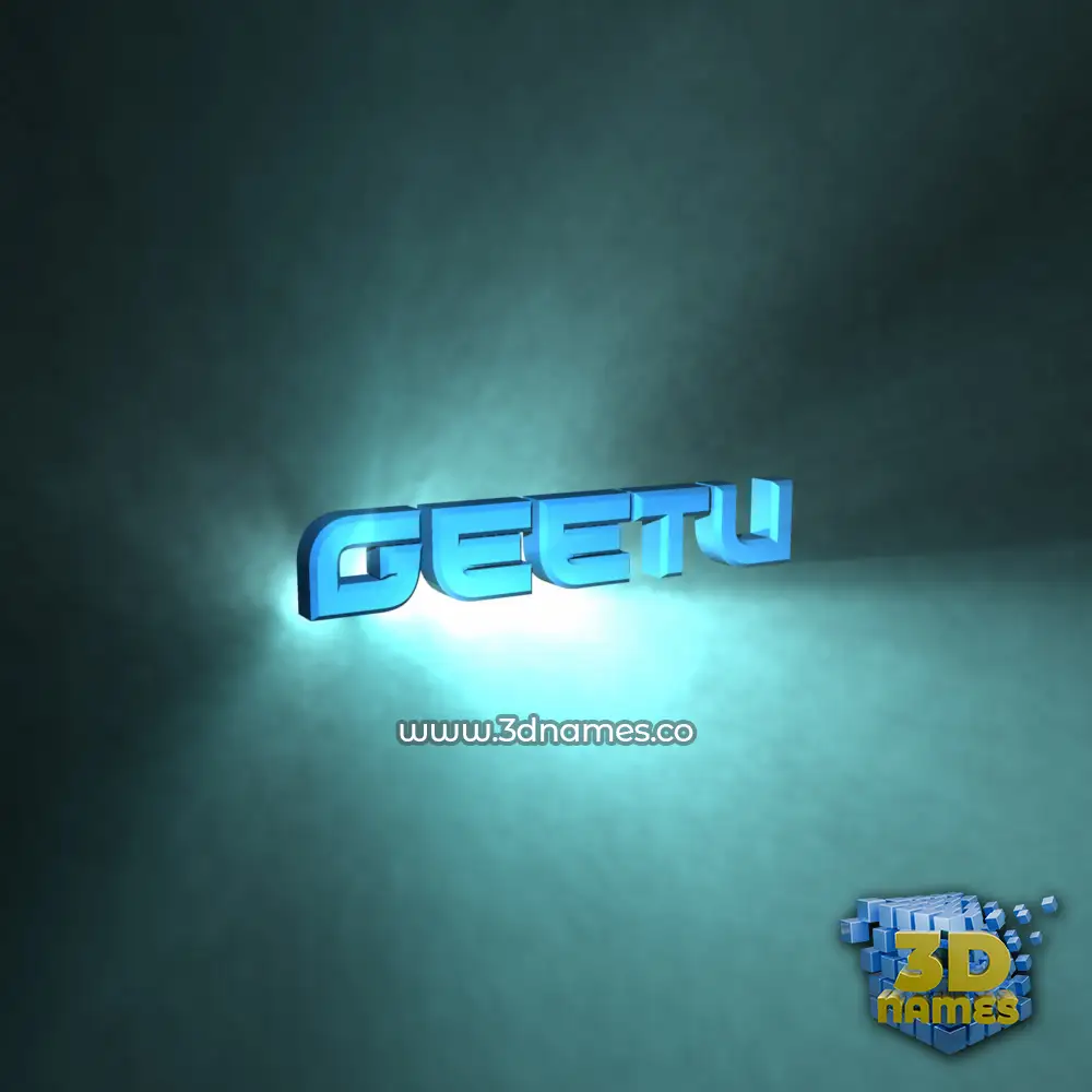 geetu in Light Shine style - 3D name wallpaper