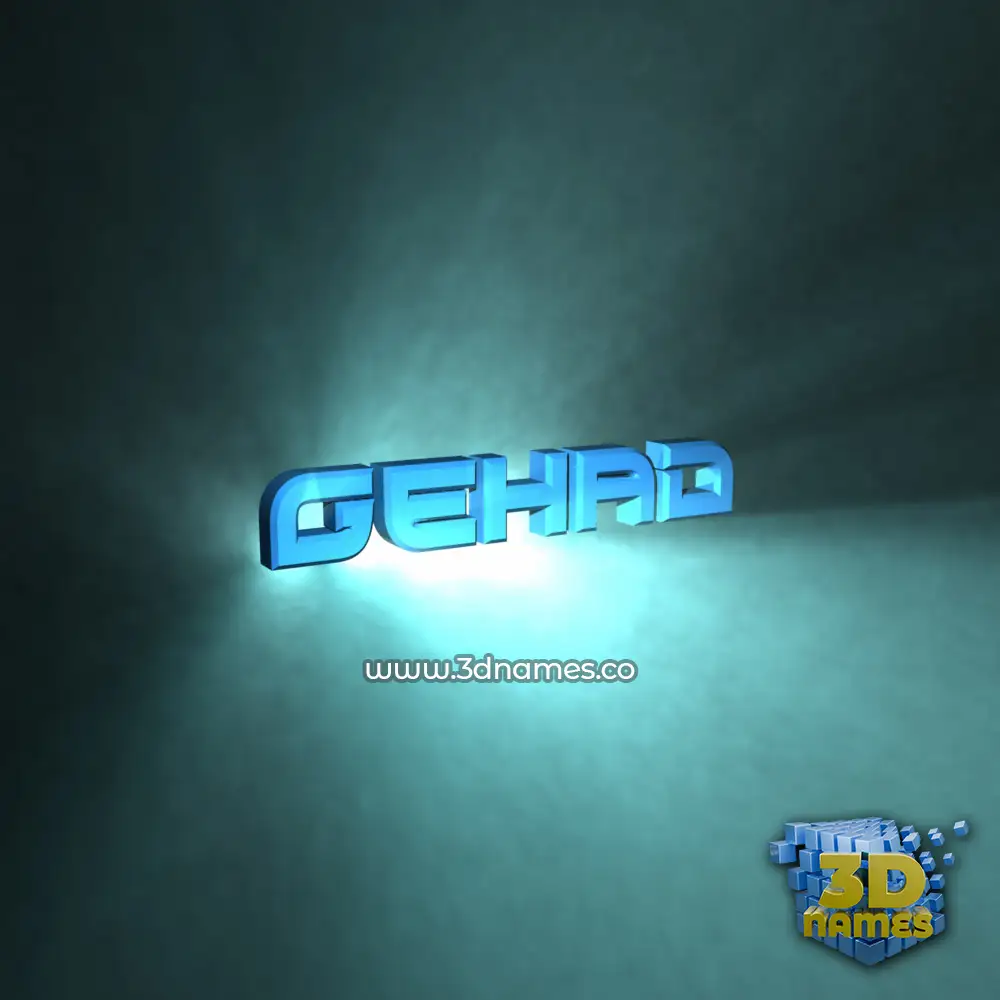 gehad in Light Shine style - 3D name wallpaper