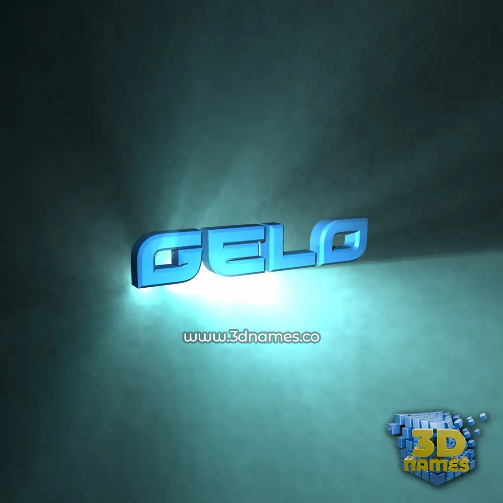 gelo in Light Shine style - 3D name wallpaper