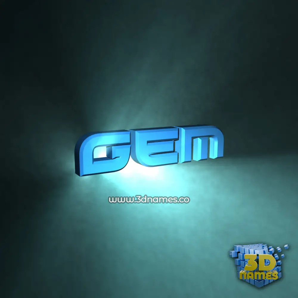 gem in Light Shine style - 3D name wallpaper