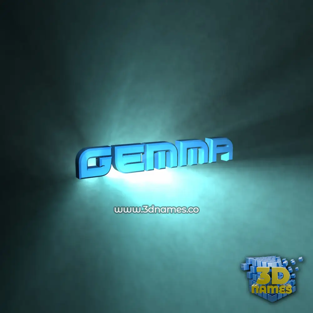 gemma in Light Shine style - 3D name wallpaper