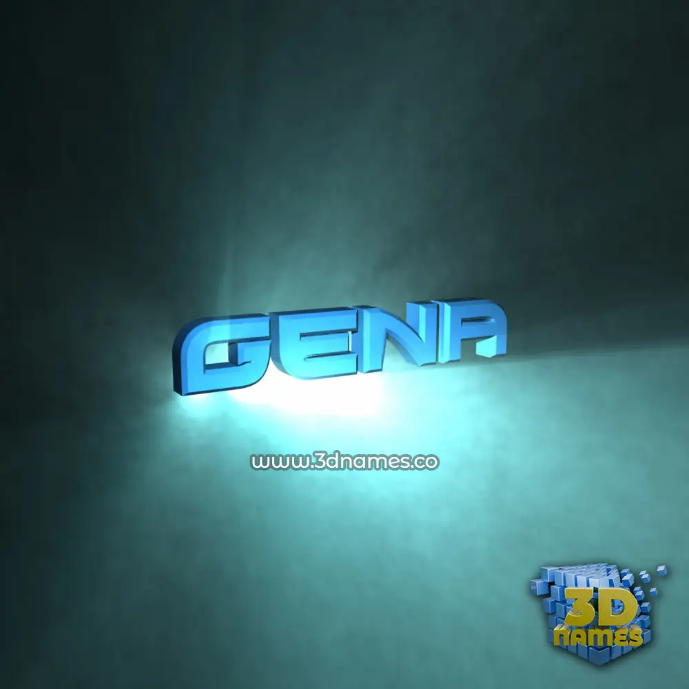 gena in Light Shine style - 3D name wallpaper