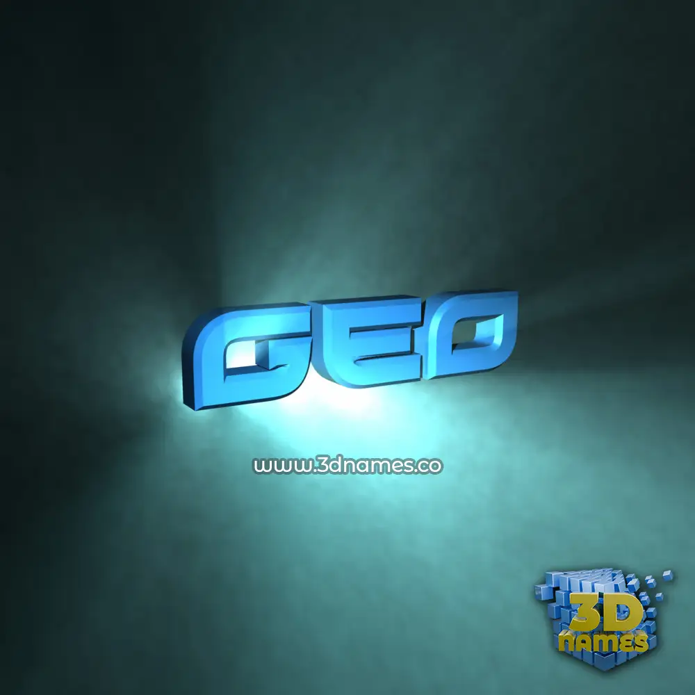 geo in Light Shine style - 3D name wallpaper