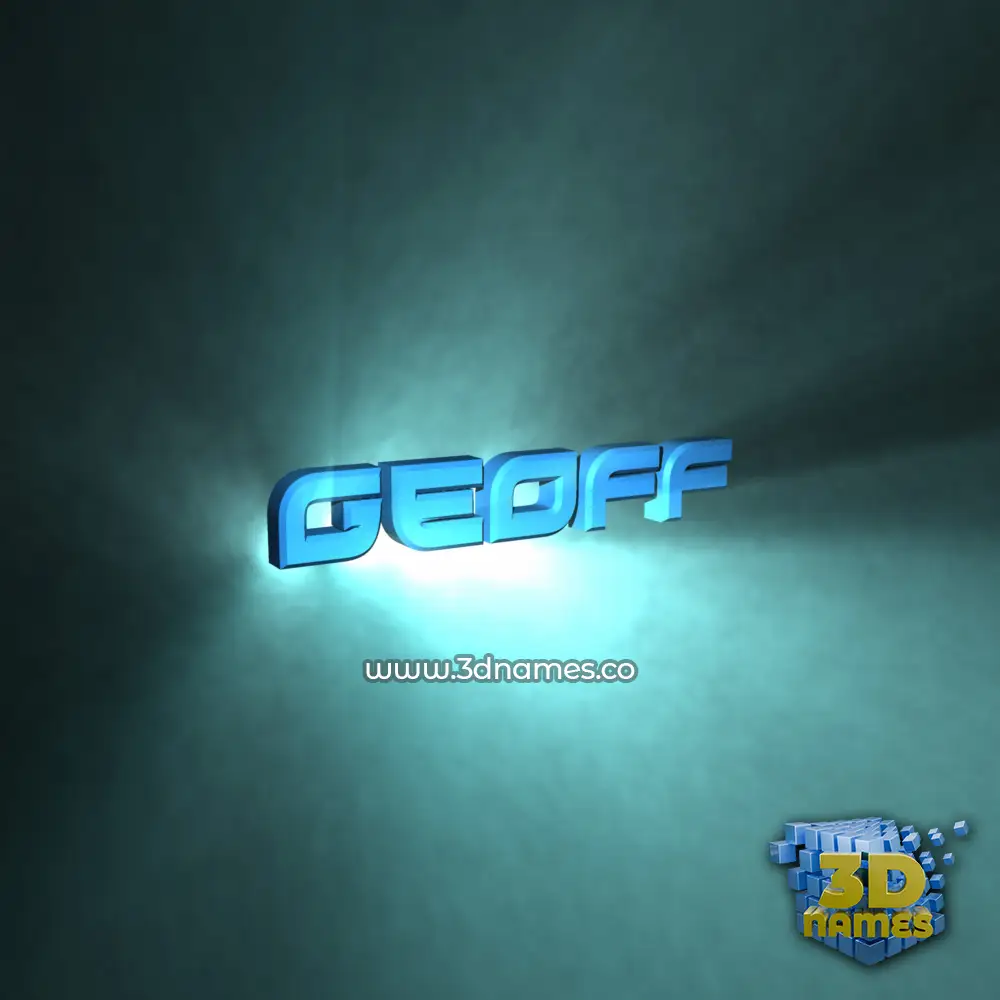 geoff in Light Shine style - 3D name wallpaper
