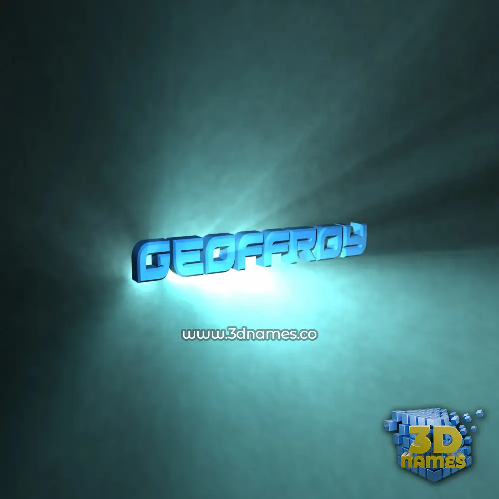geoffroy in Light Shine style - 3D name wallpaper