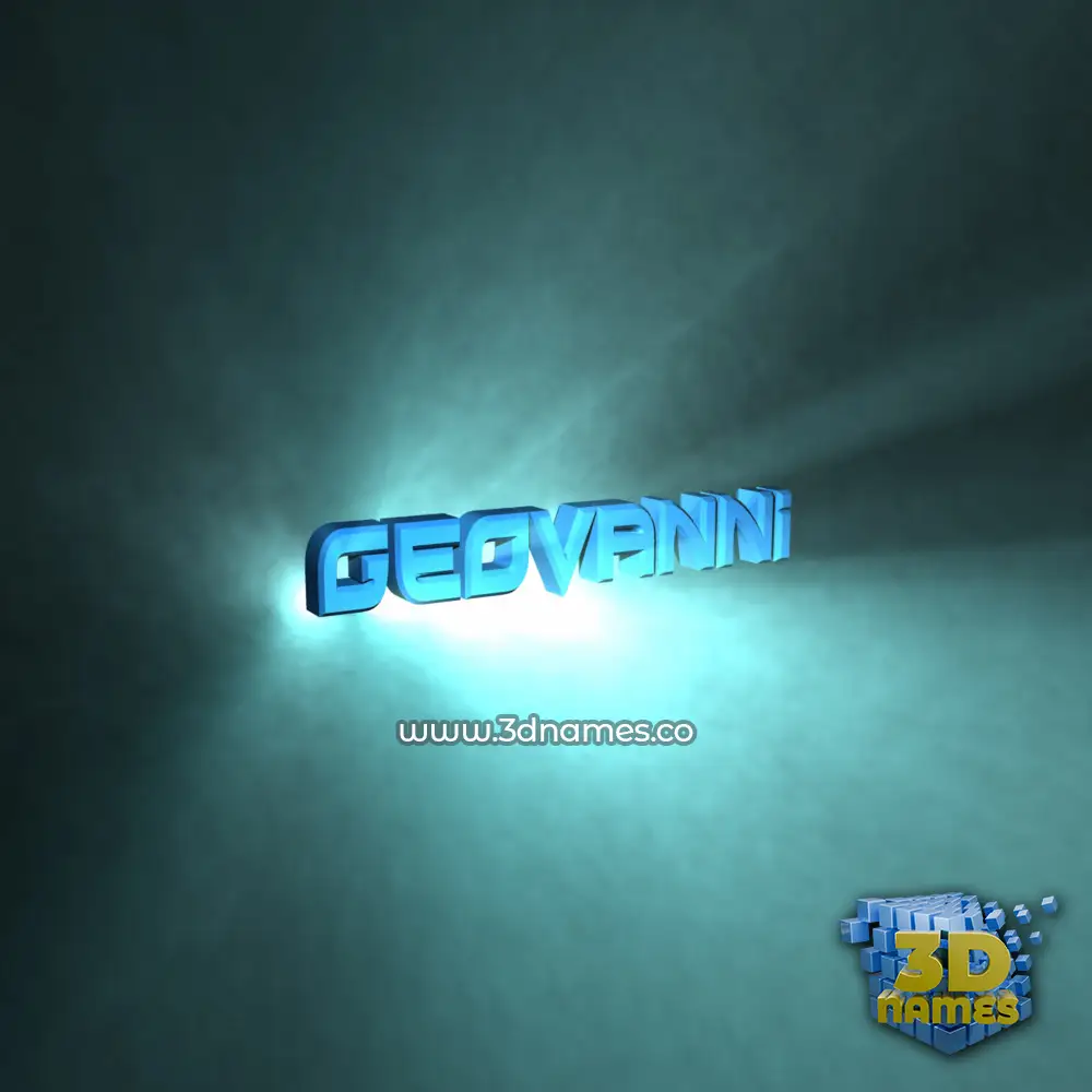 geovanni in Light Shine style - 3D name wallpaper