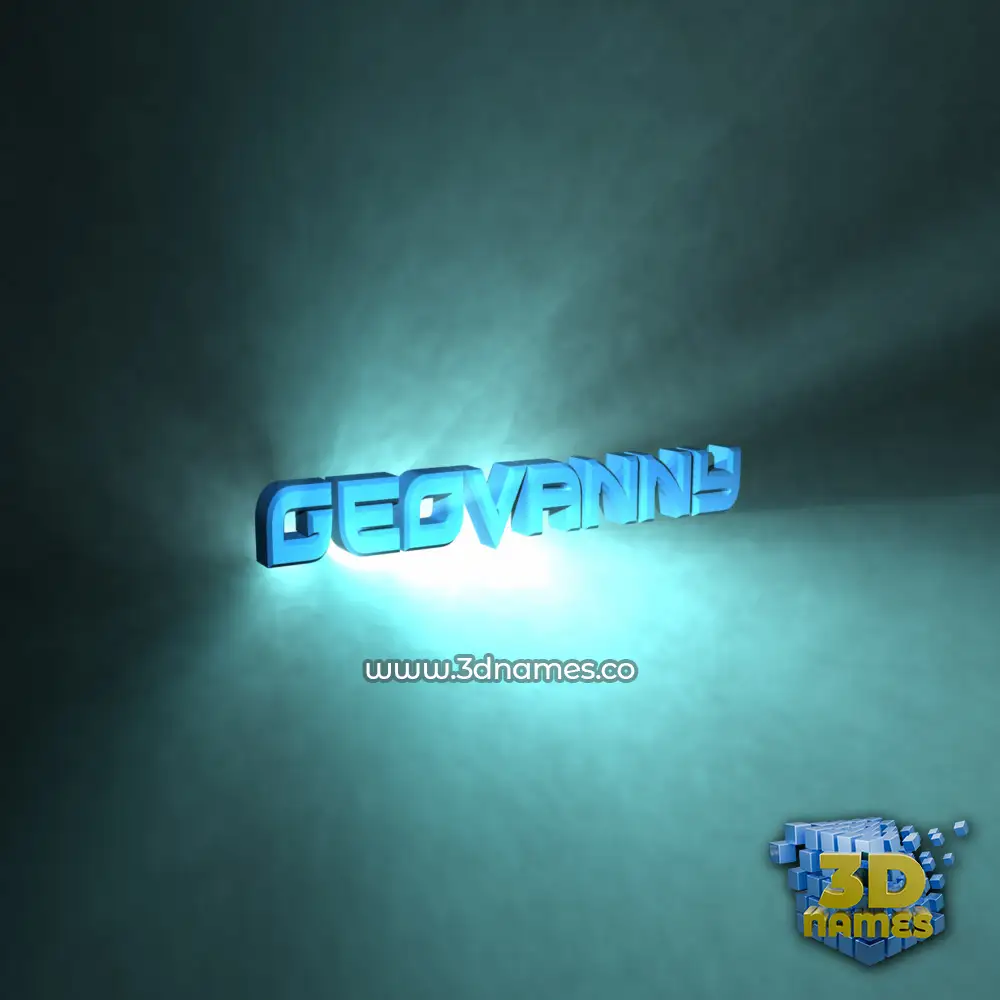 geovanny in Light Shine style - 3D name wallpaper