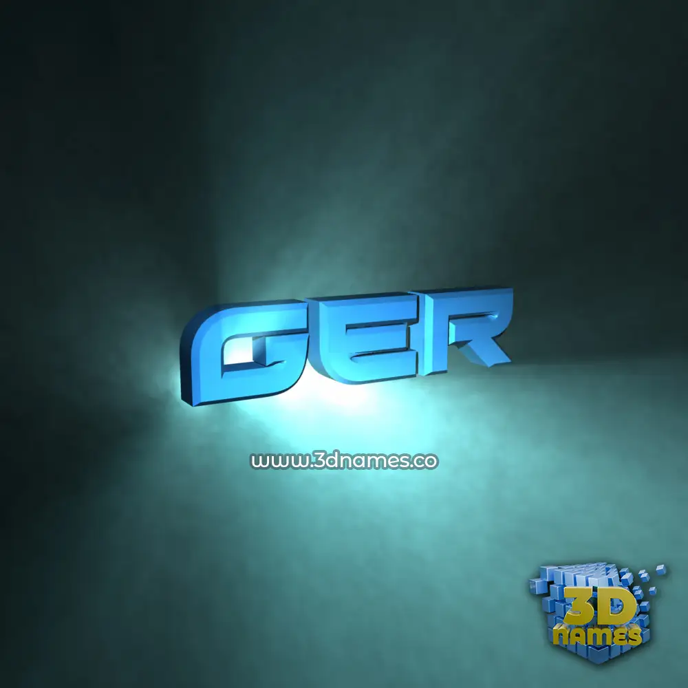 ger in Light Shine style - 3D name wallpaper