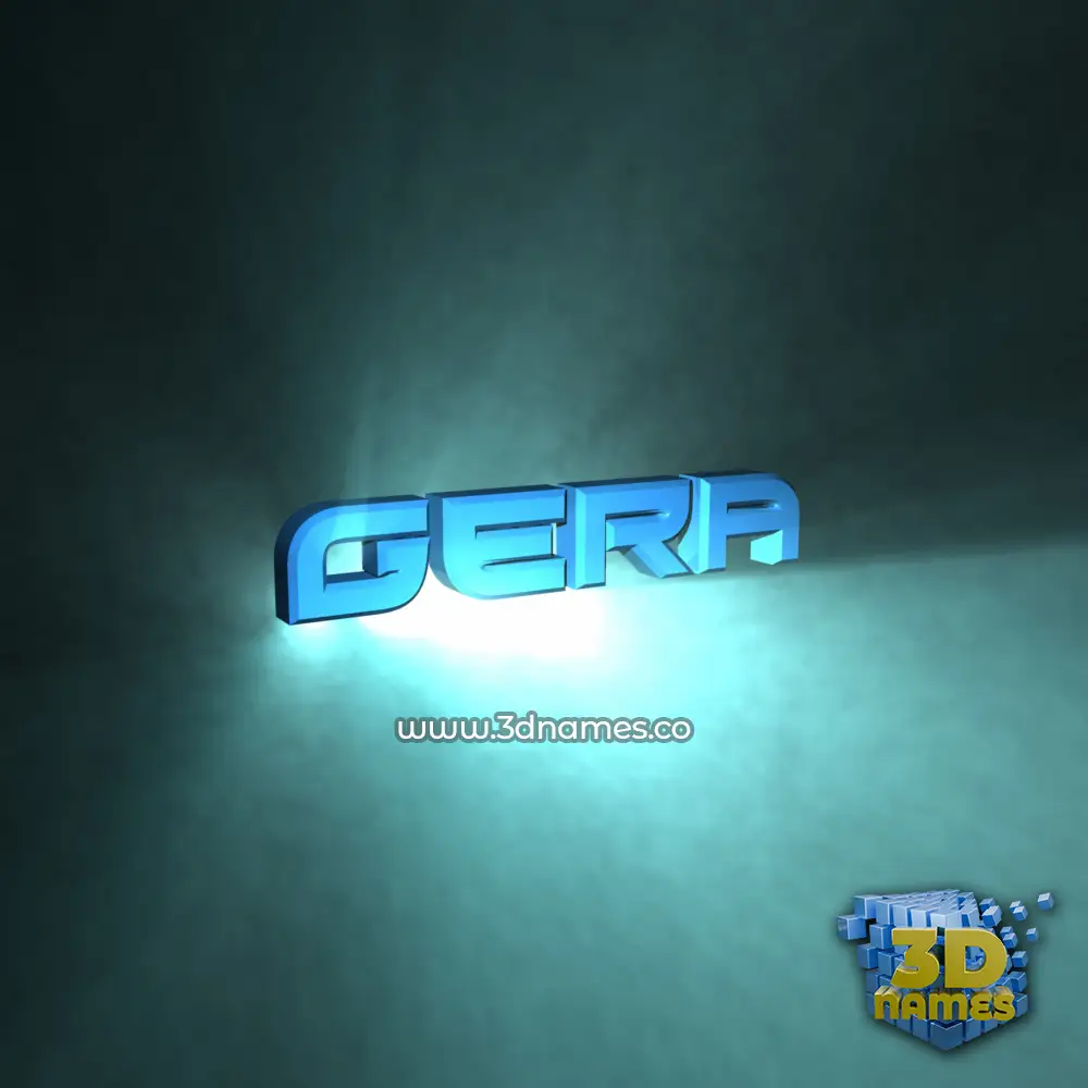 gera in Light Shine style - 3D name wallpaper