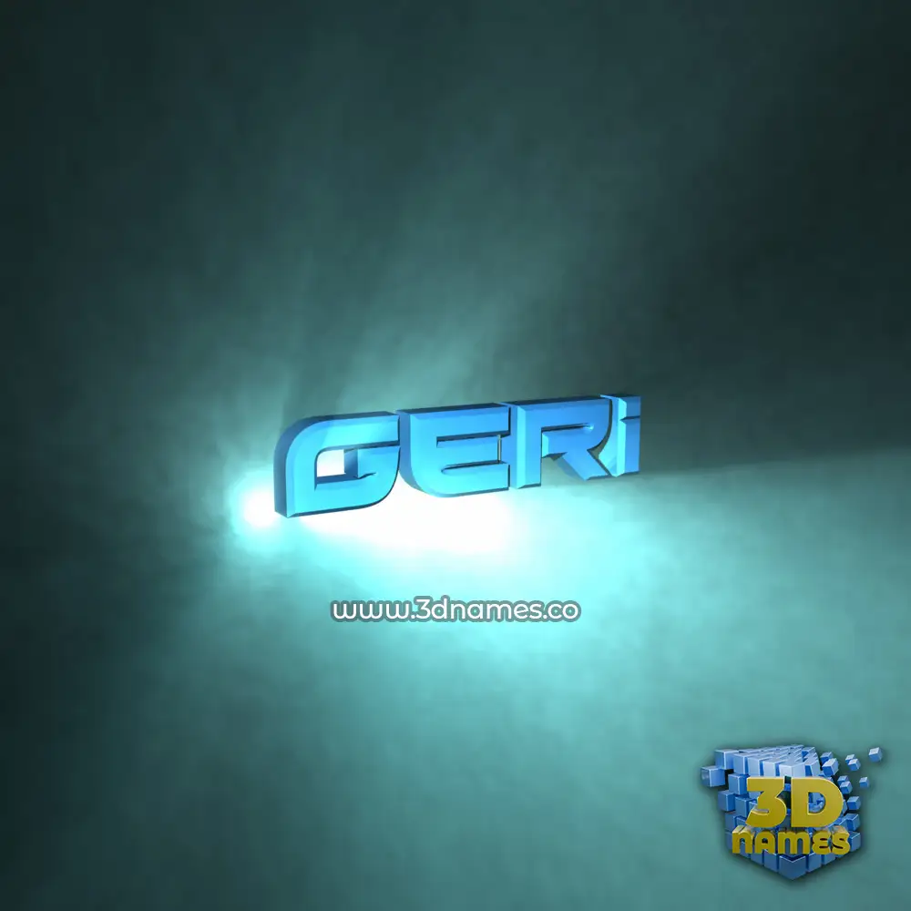 geri in Light Shine style - 3D name wallpaper