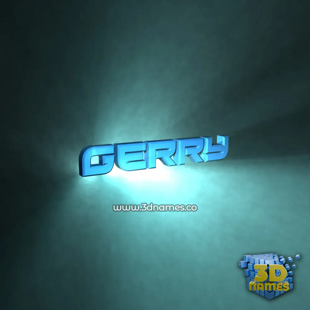 gerry in Light Shine style - 3D name wallpaper