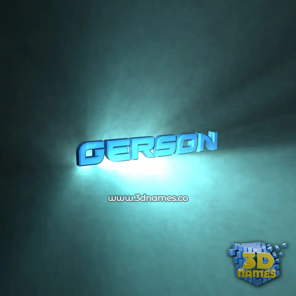 gerson in Light Shine style - 3D name wallpaper