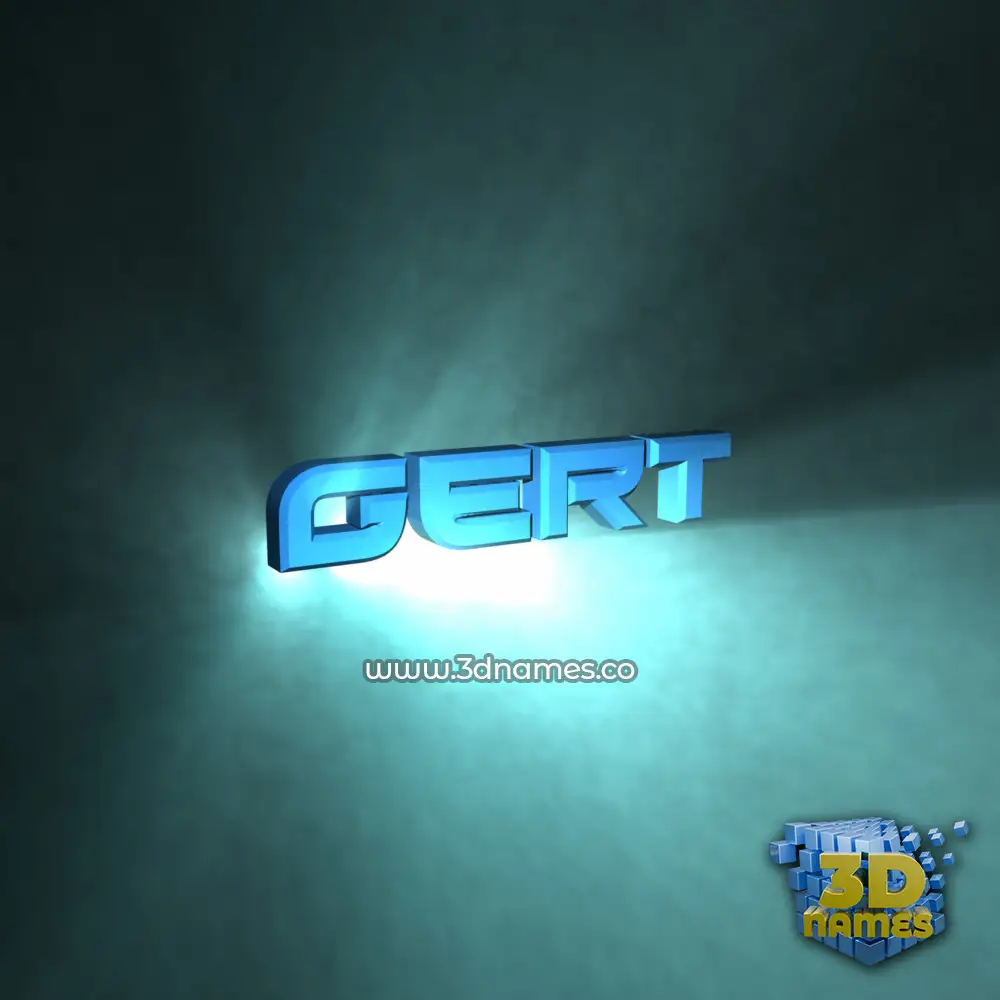 gert in Light Shine style - 3D name wallpaper