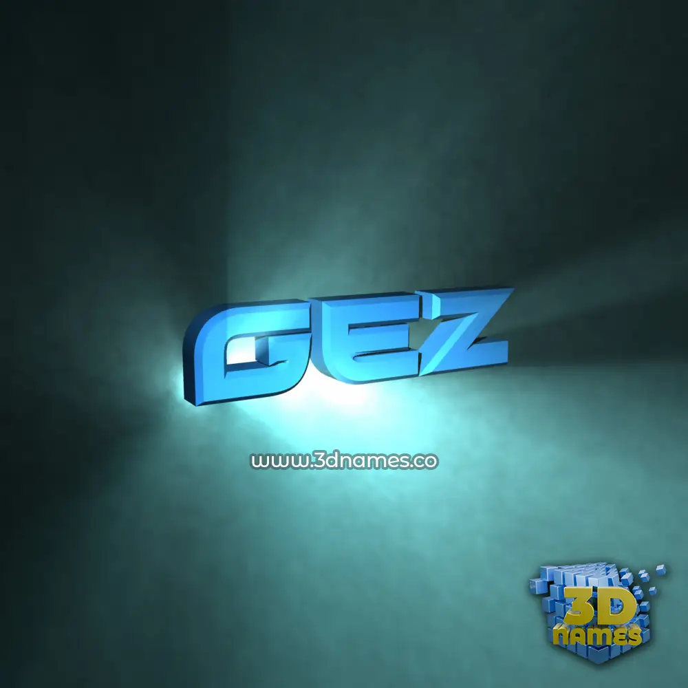 gez in Light Shine style - 3D name wallpaper
