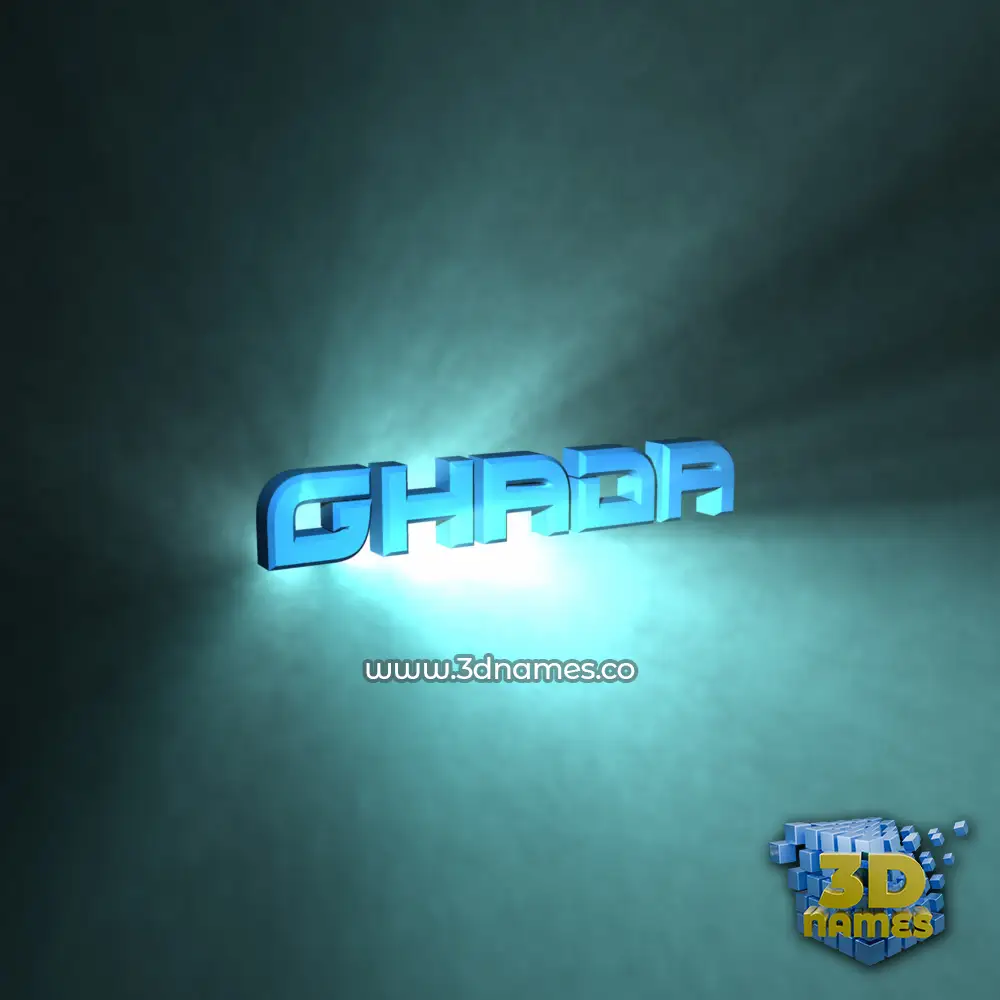 ghada in Light Shine style - 3D name wallpaper