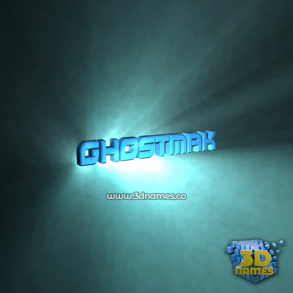 ghostmak in Light Shine style - 3D name wallpaper