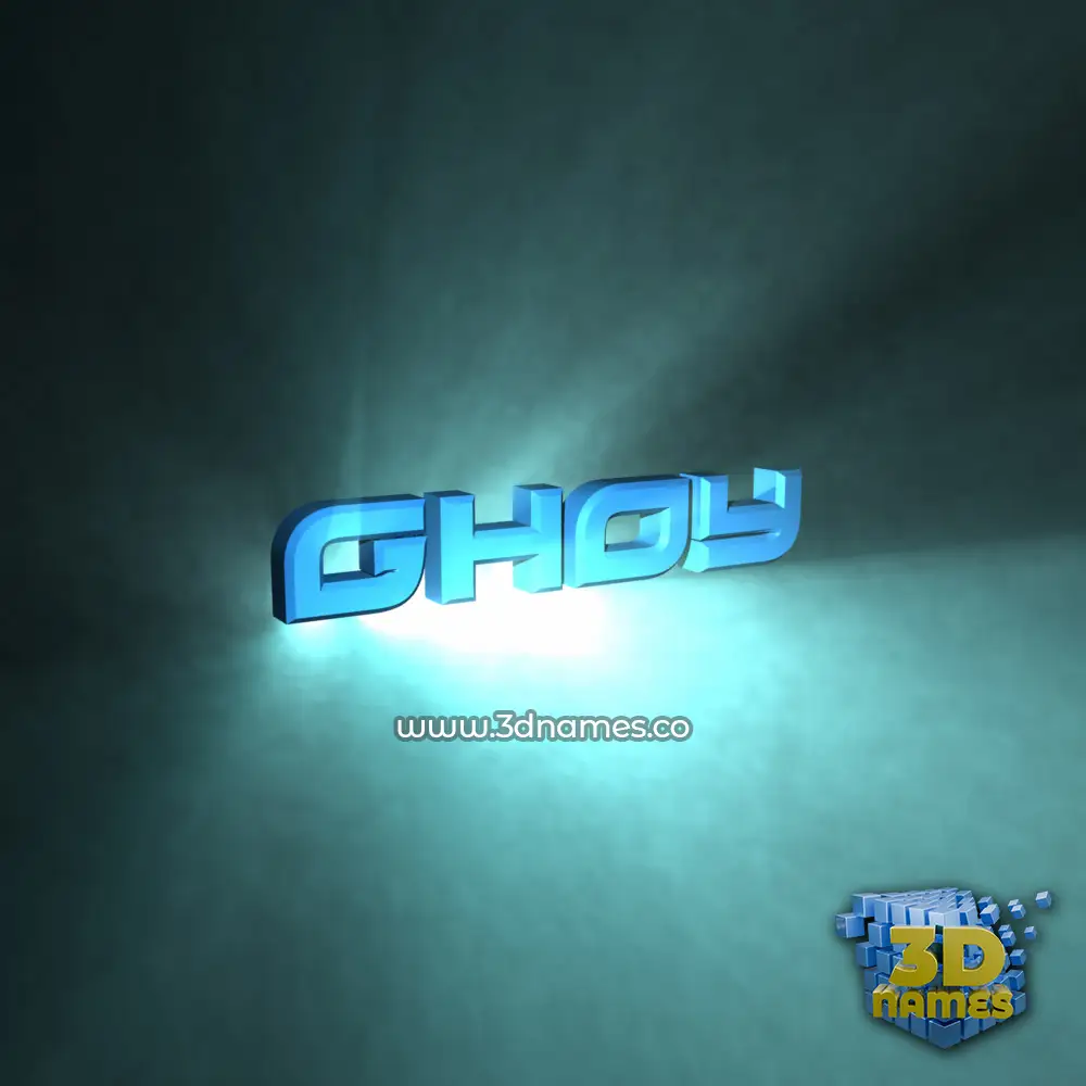 ghoy in Light Shine style - 3D name wallpaper
