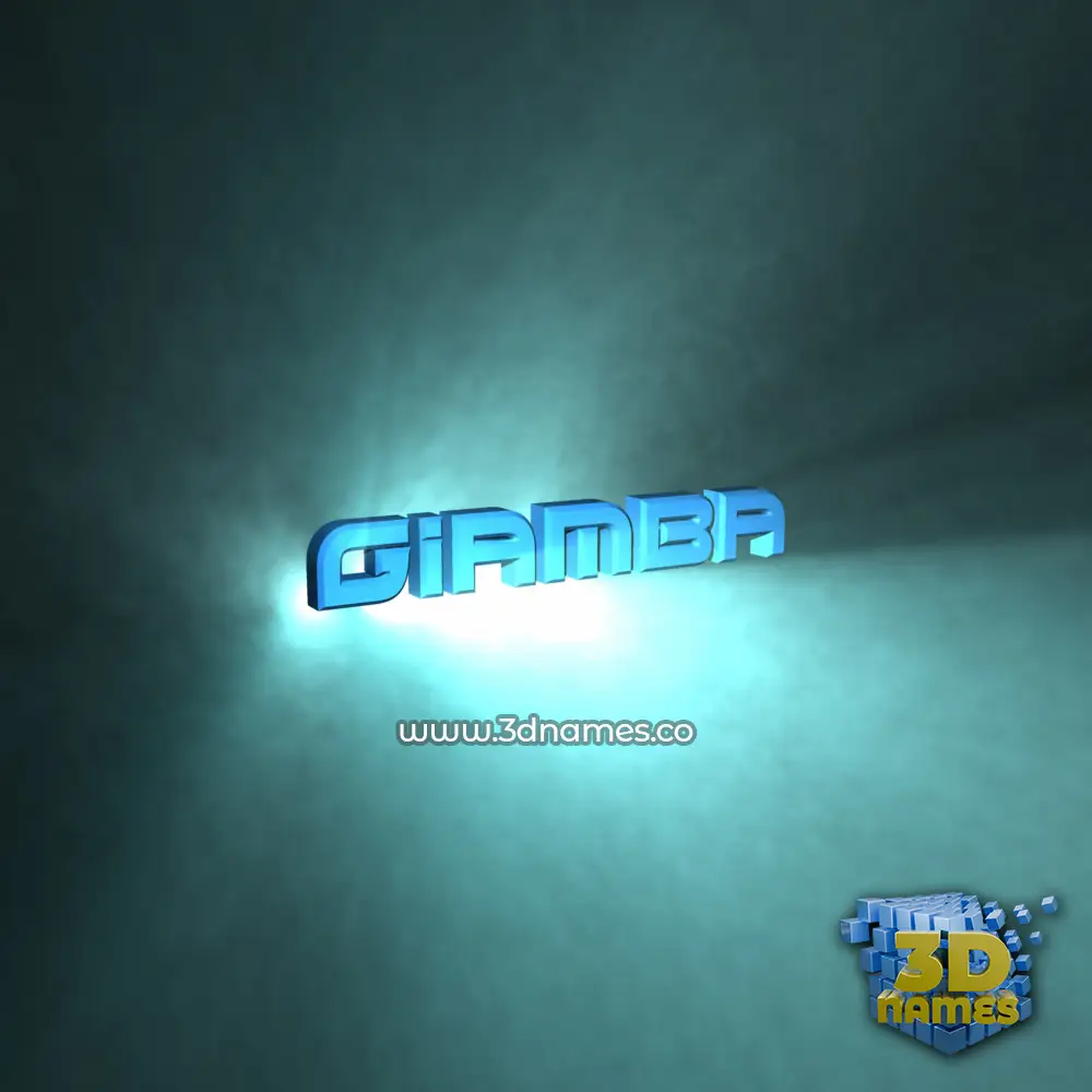 giamba in Light Shine style - 3D name wallpaper