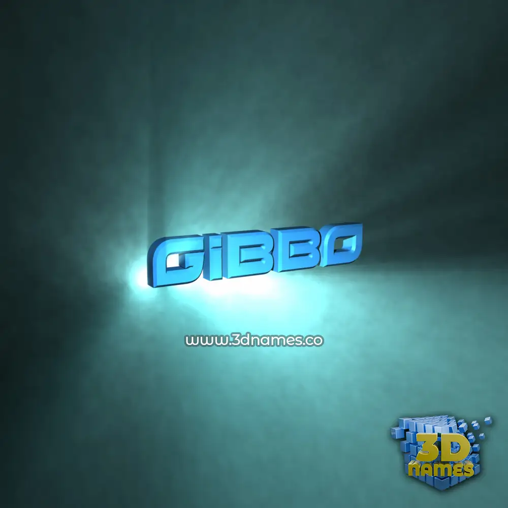gibbo in Light Shine style - 3D name wallpaper
