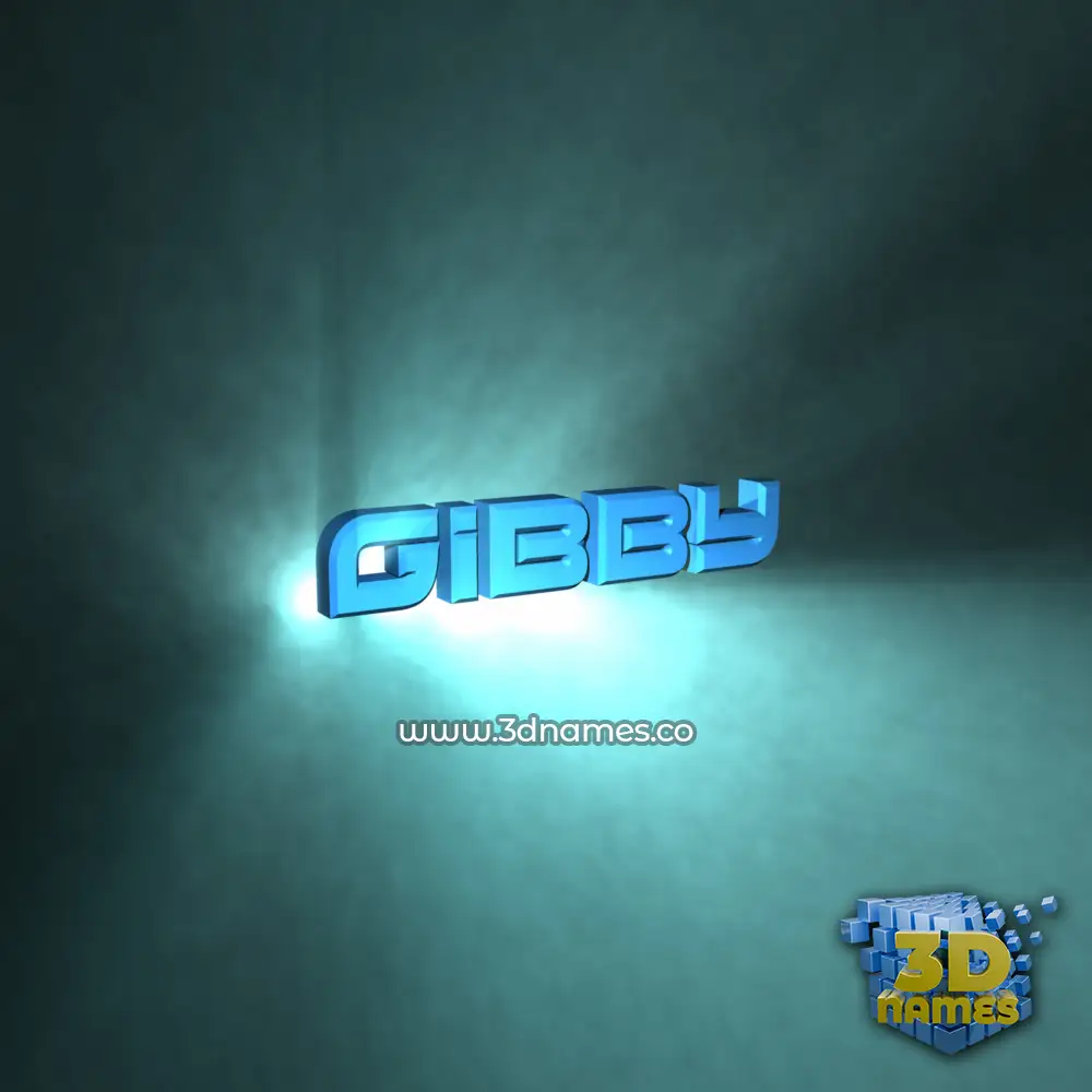 gibby in Light Shine style - 3D name wallpaper