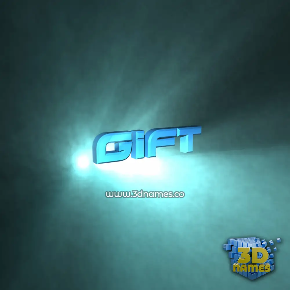 gift in Light Shine style - 3D name wallpaper