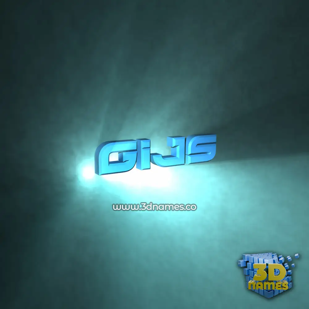 gijs in Light Shine style - 3D name wallpaper