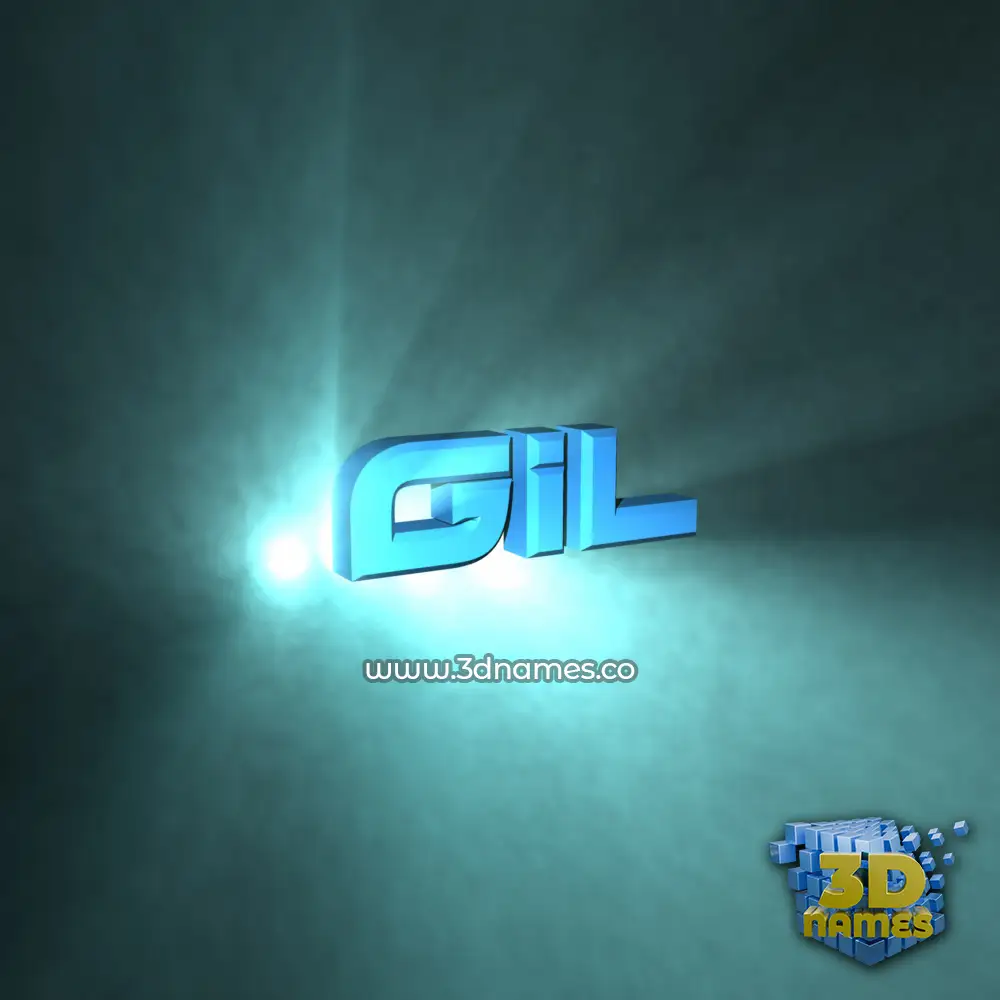 gil in Light Shine style - 3D name wallpaper