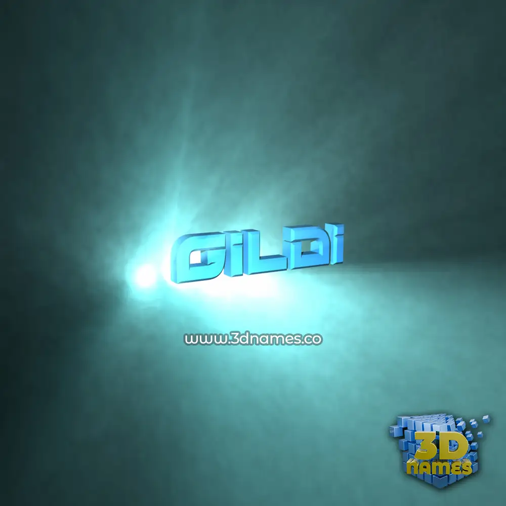 gildi in Light Shine style - 3D name wallpaper