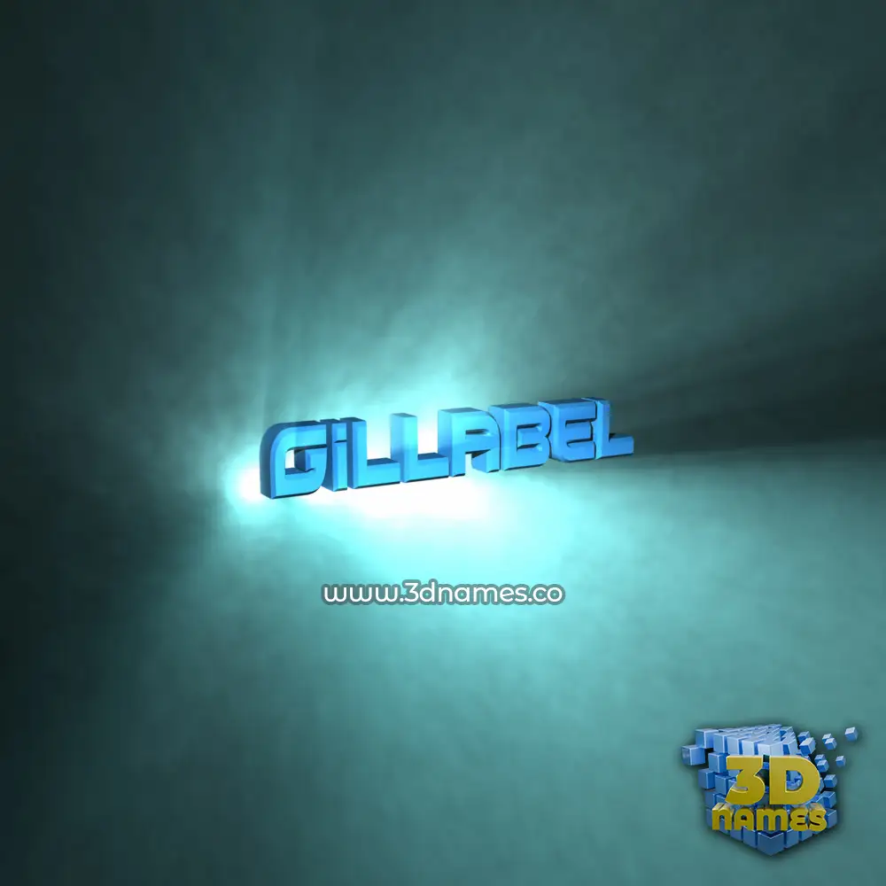 gillabel in Light Shine style - 3D name wallpaper