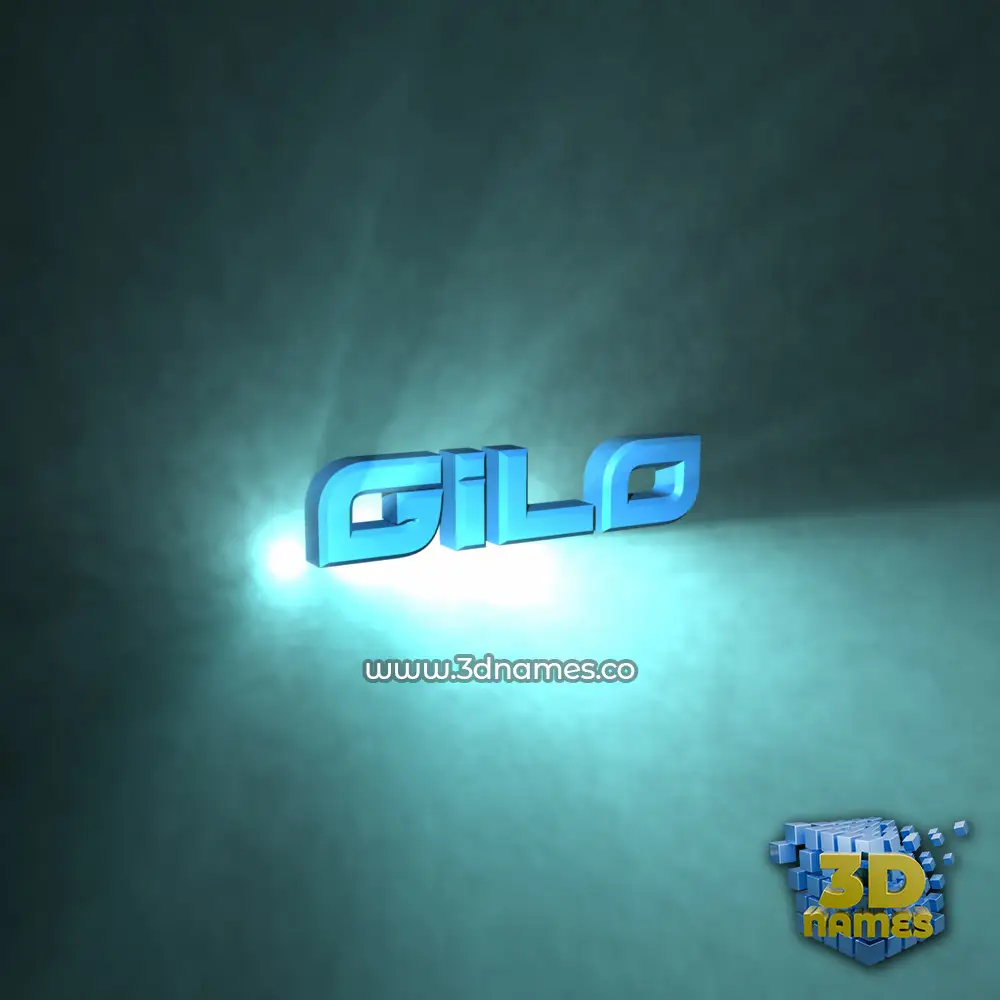 gilo in Light Shine style - 3D name wallpaper
