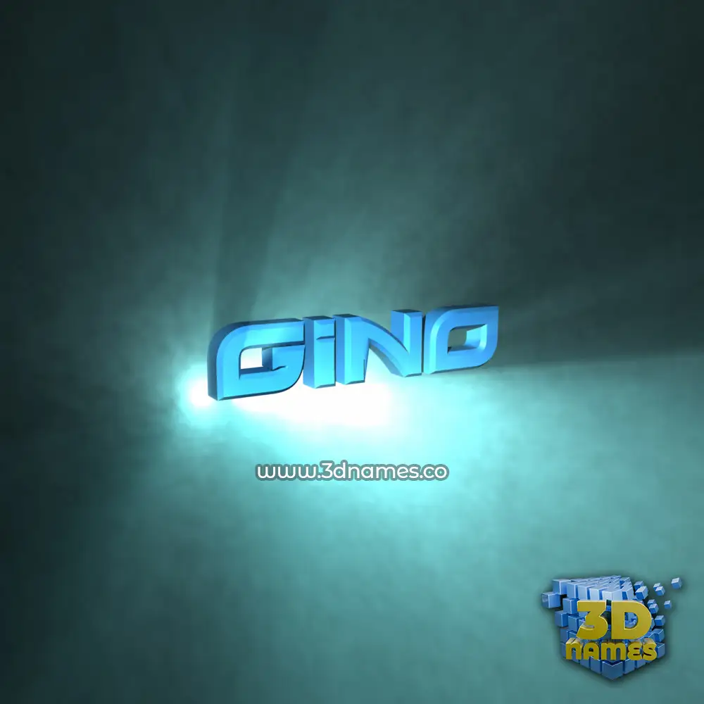 gino in Light Shine style - 3D name wallpaper
