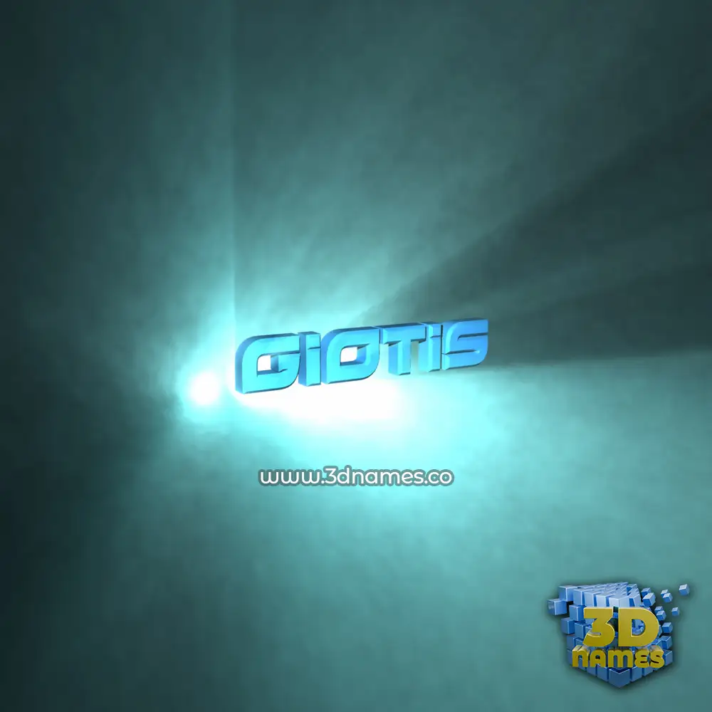 giotis in Light Shine style - 3D name wallpaper
