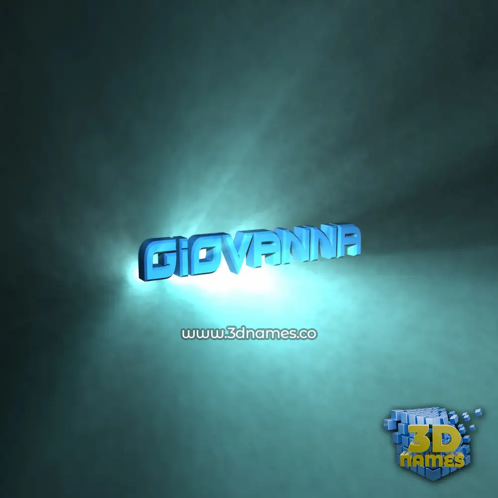 giovanna in Light Shine style - 3D name wallpaper
