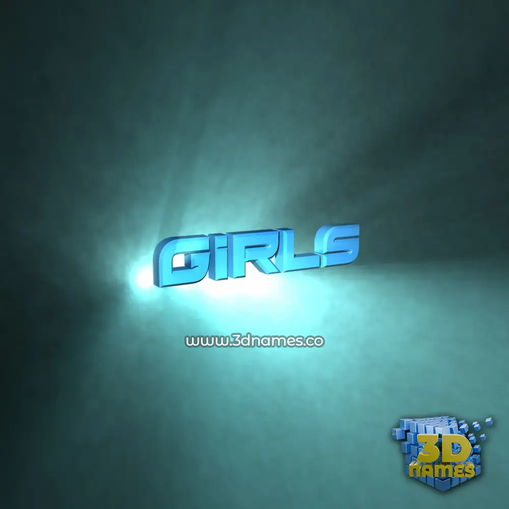 girls in Light Shine style - 3D name wallpaper