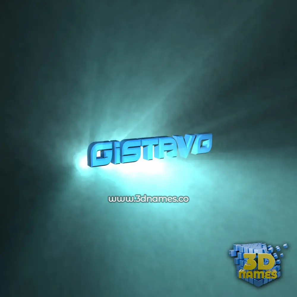 gistavo in Light Shine style - 3D name wallpaper