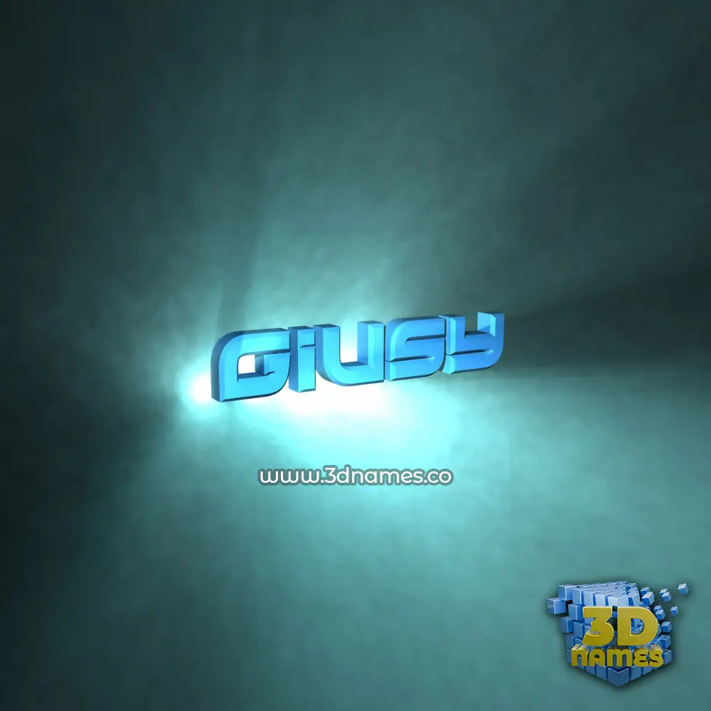 giusy in Light Shine style - 3D name wallpaper