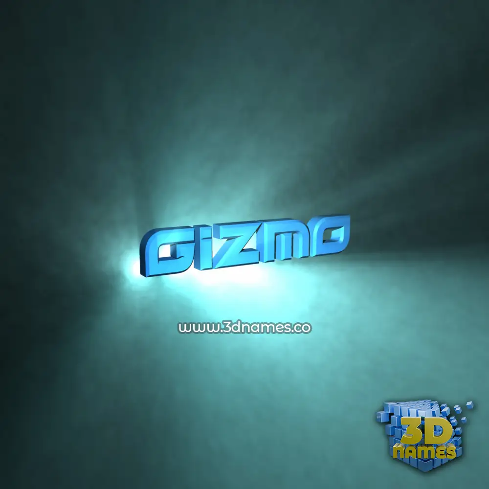 gizmo in Light Shine style - 3D name wallpaper