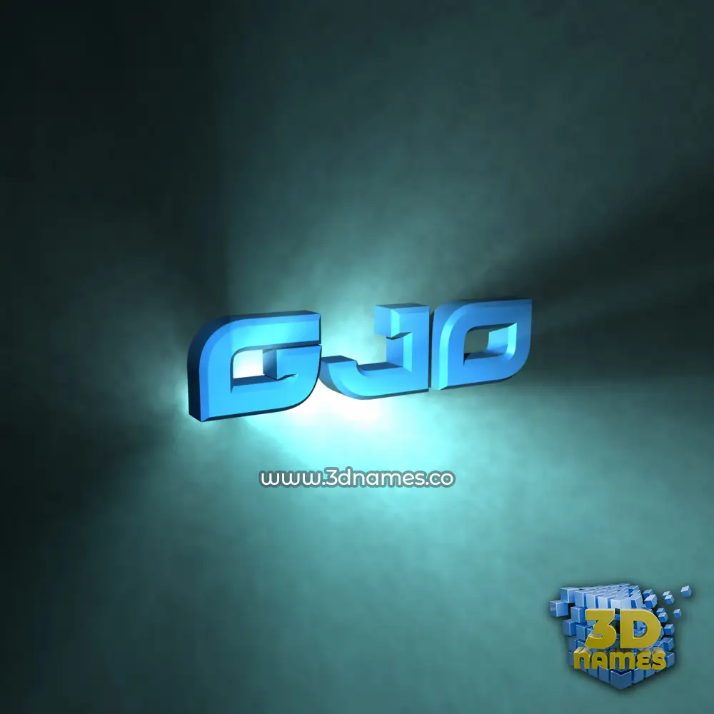gjo in Light Shine style - 3D name wallpaper