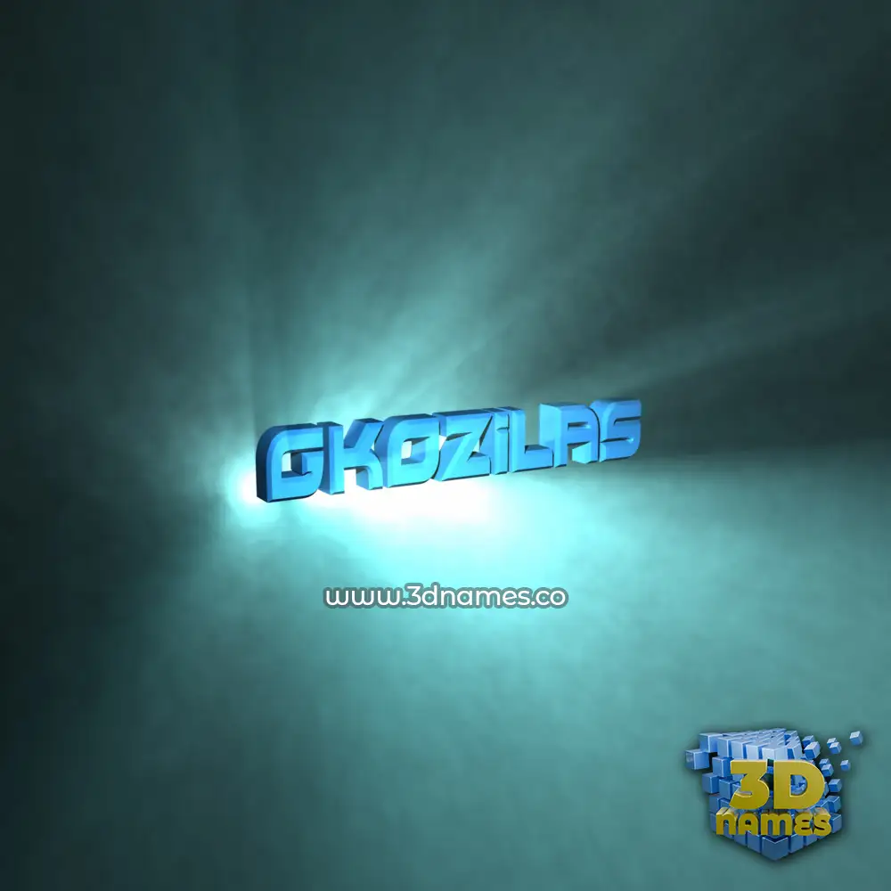 gkozilas in Light Shine style - 3D name wallpaper