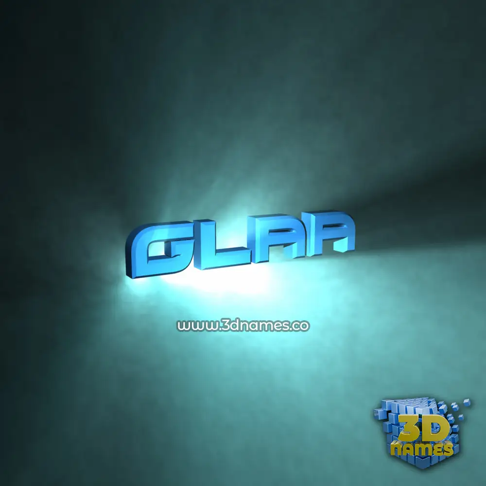 glaa in Light Shine style - 3D name wallpaper