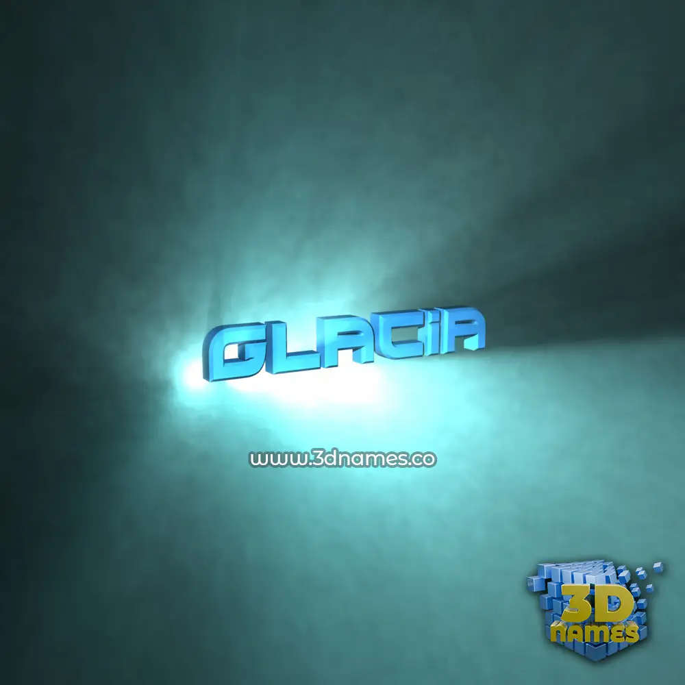 glacia in Light Shine style - 3D name wallpaper