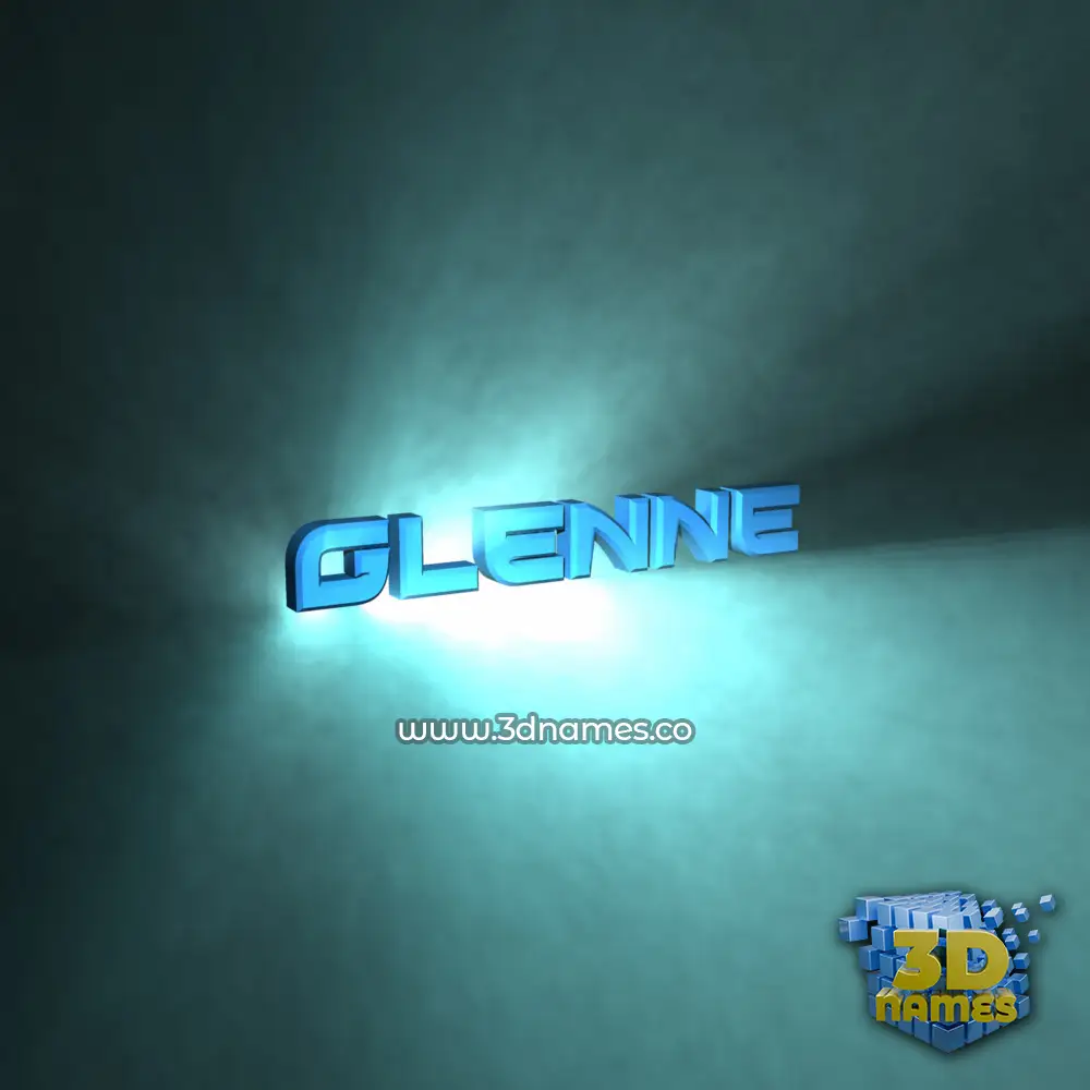 glenne in Light Shine style - 3D name wallpaper