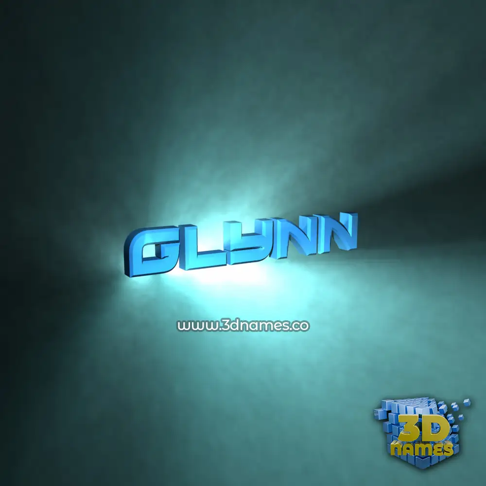 glynn in Light Shine style - 3D name wallpaper