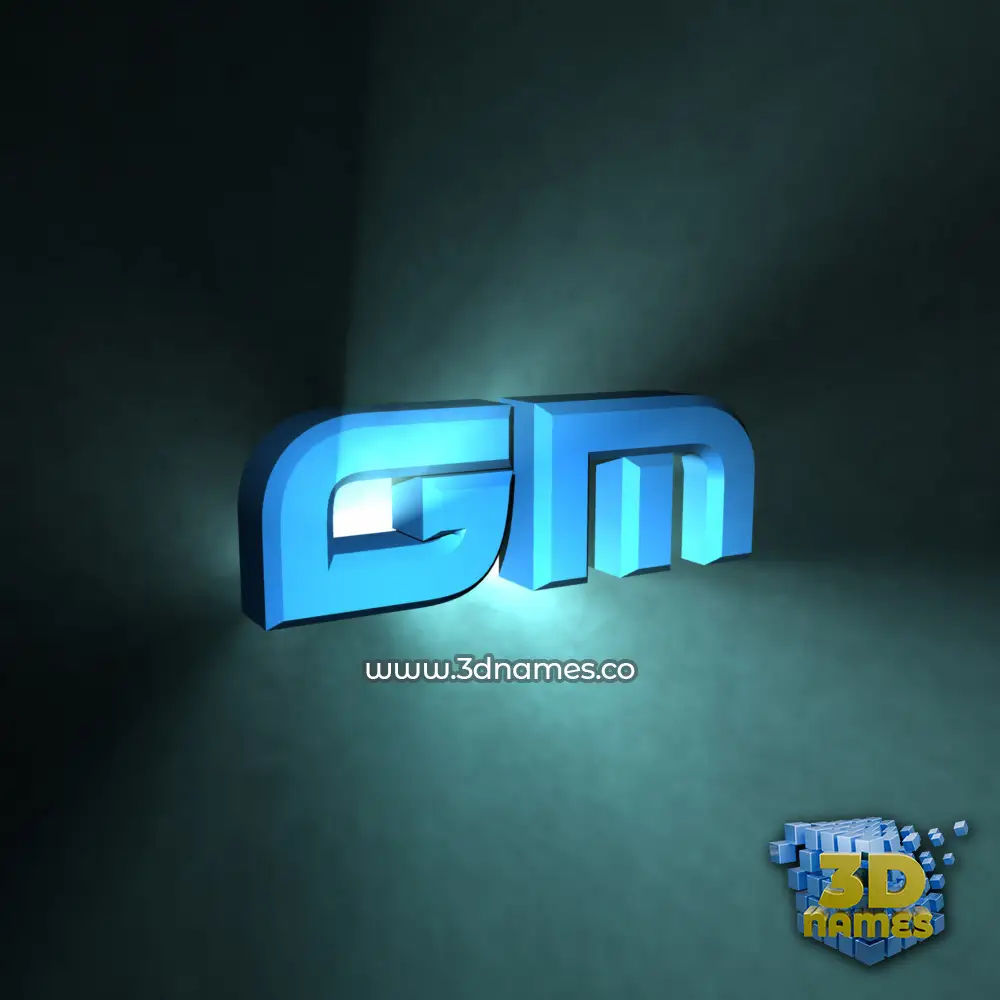 gm in Light Shine style - 3D name wallpaper