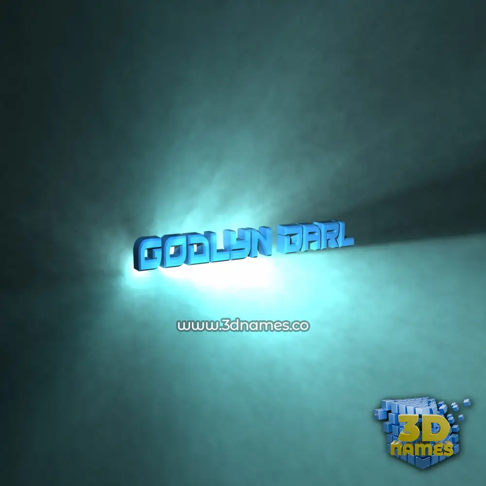 godlyn darl in Light Shine style - 3D name wallpaper