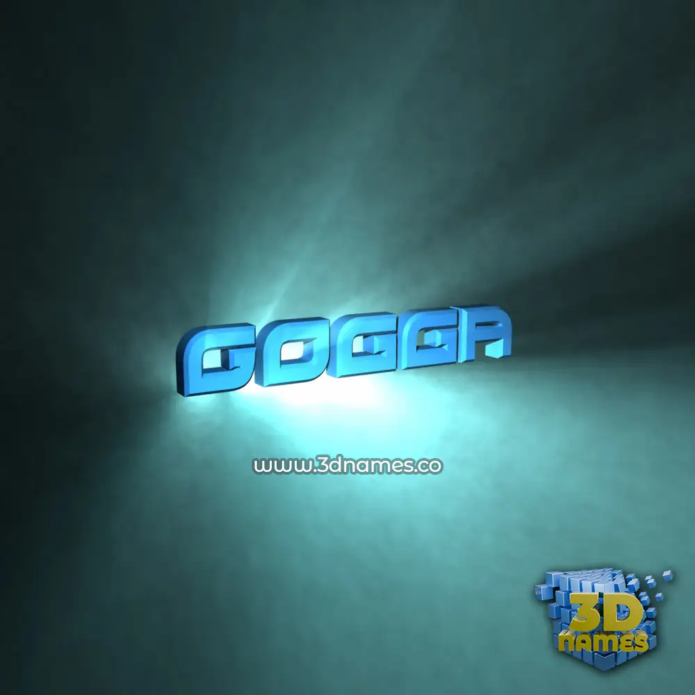 gogga in Light Shine style - 3D name wallpaper