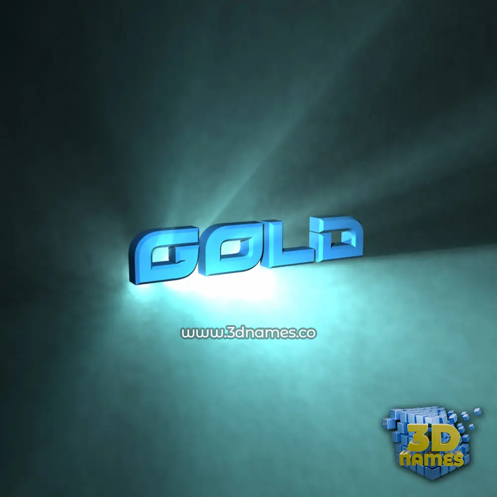 gold in Light Shine style - 3D name wallpaper