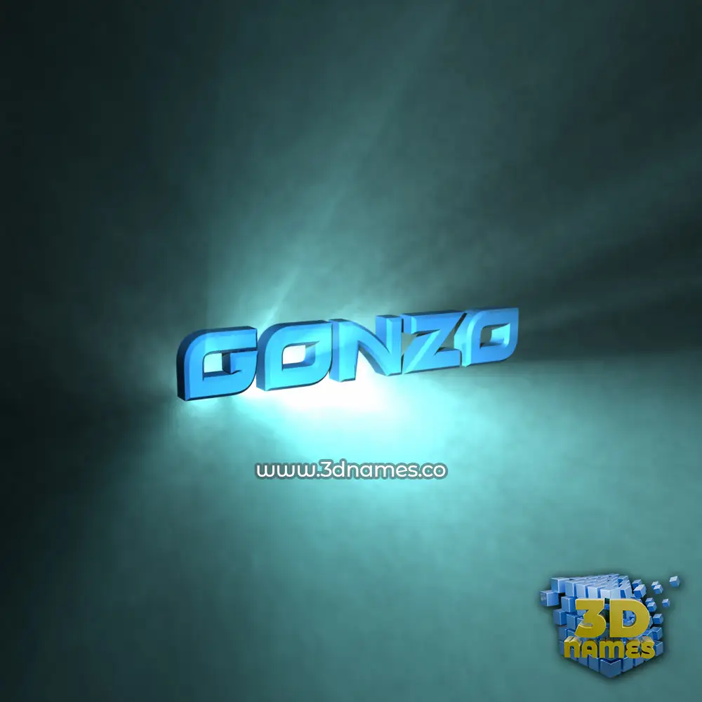 gonzo in Light Shine style - 3D name wallpaper
